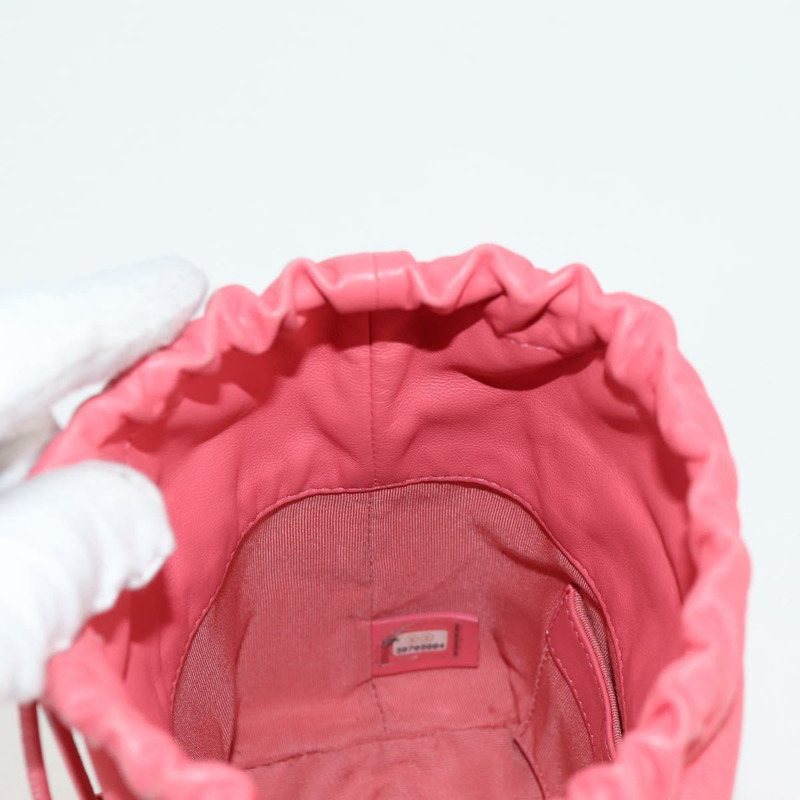 【日本直送】香奈兒鏈單肩包 羊皮 粉紅色 金 CC 標誌 正品 126608SAM-21