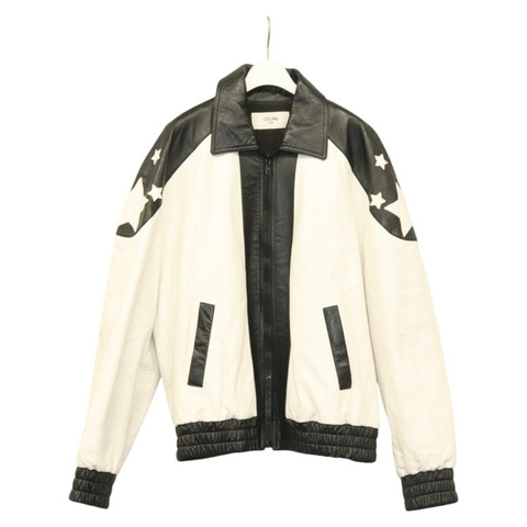 CELINE 羊皮外套 白色 黑色 正品 ym037SAM