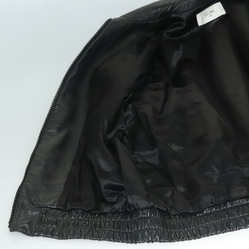 【日本直送】CELINE 羊皮外套 白色 黑色 正品 ym037SAM-8