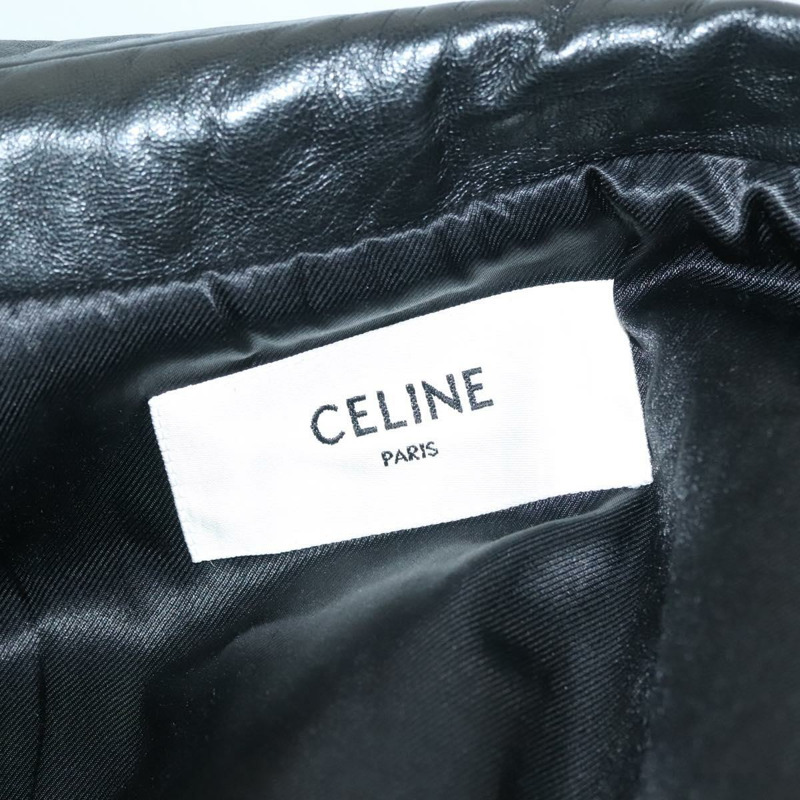 【日本直送】CELINE 羊皮外套 白色 黑色 正品 ym037SAM-11