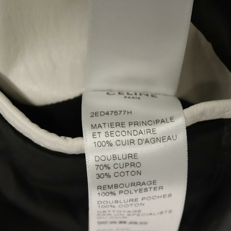 【日本直送】CELINE 羊皮外套 白色 黑色 正品 ym037SAM-14