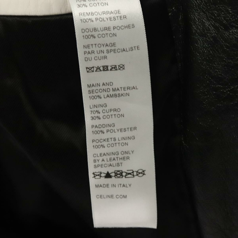 【日本直送】CELINE 羊皮外套 白色 黑色 正品 ym037SAM-15