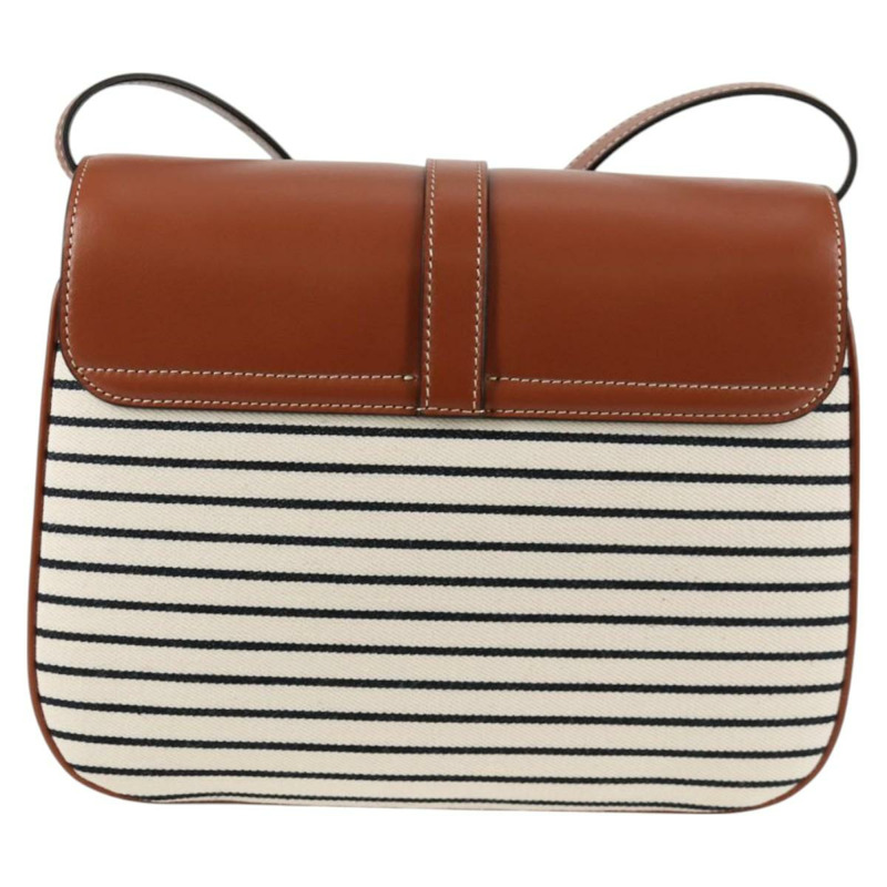 【日本直送】CELINE 肩背包 帆布 皮革 棕色 金色 正品 125821SAM-1