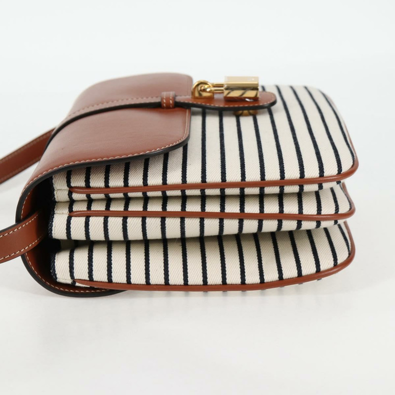 【日本直送】CELINE 肩背包 帆布 皮革 棕色 金色 正品 125821SAM-2