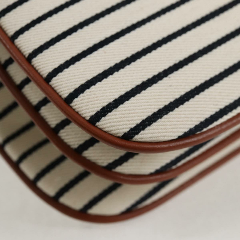 【日本直送】CELINE 肩背包 帆布 皮革 棕色 金色 正品 125821SAM-8