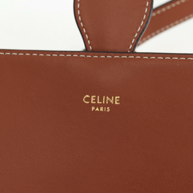 【日本直送】CELINE 肩背包 帆布 皮革 棕色 金色 正品 125821SAM-18