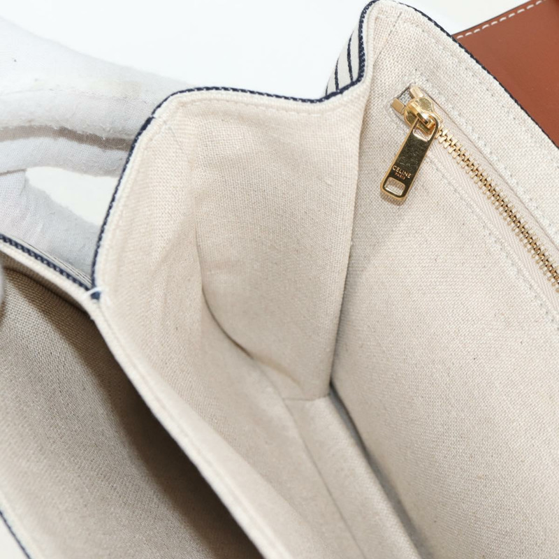 【日本直送】CELINE 肩背包 帆布 皮革 棕色 金色 正品 125821SAM-20