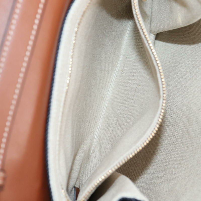 【日本直送】CELINE 肩背包 帆布 皮革 棕色 金色 正品 125821SAM-22