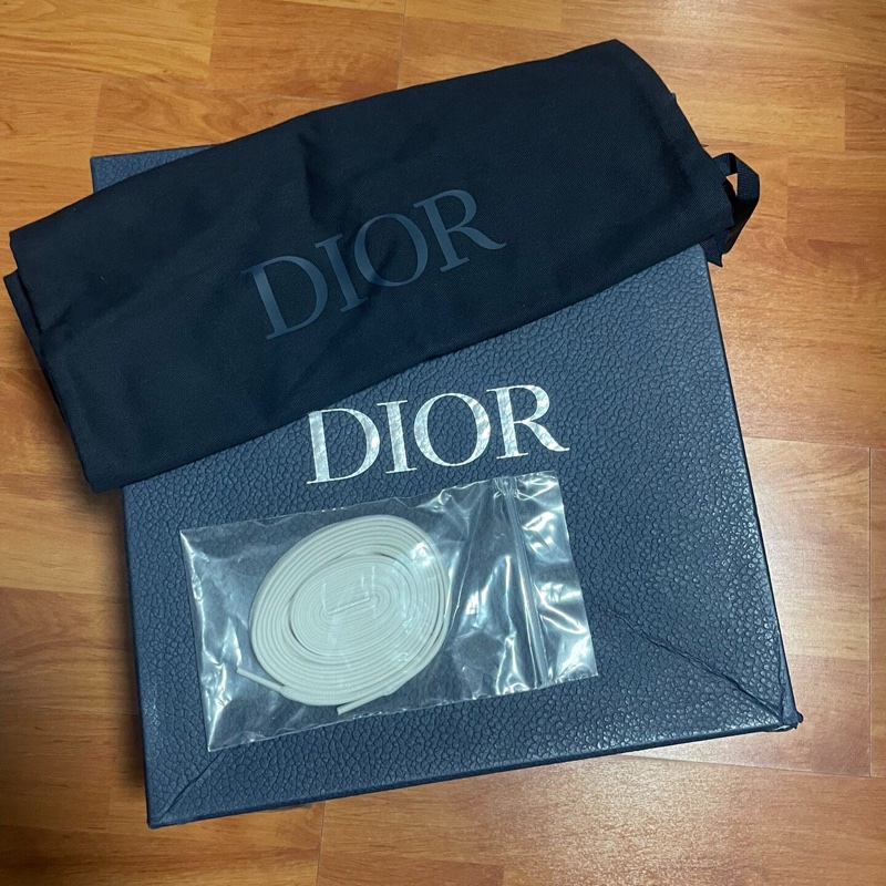 DIOR正品迪奧B27 牛皮 高幫 時尚板鞋 男款 白紅 41碼-8