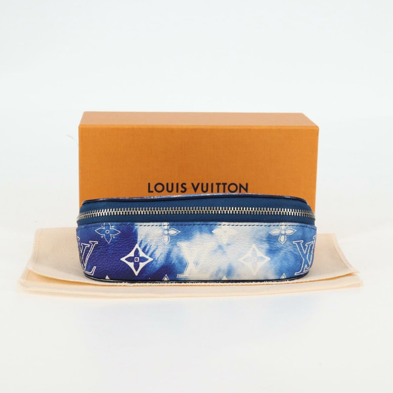 【日本直送】路易威登 Bandana Etui Lunet GM 眼鏡盒 藍色 GI0764 正品 131099SAM-11
