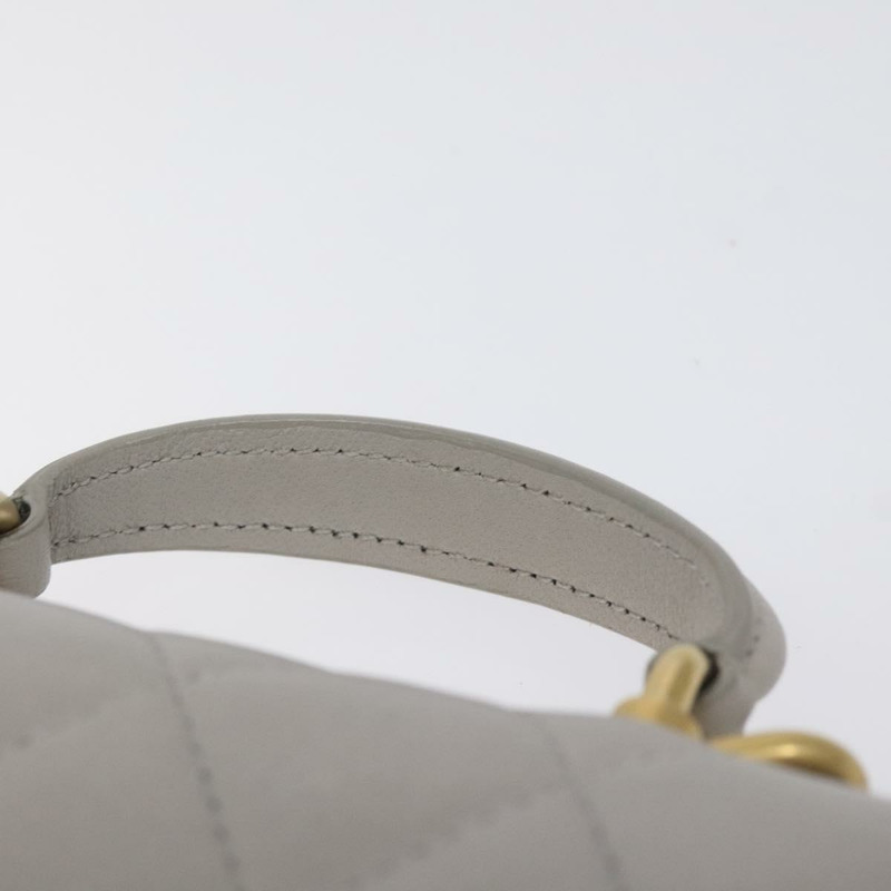 【日本直送】香奈兒 (CHANEL) Matelasse 鏈條錢包單肩包 羊皮 灰色 金 CC 標誌 Auth 128807SAM-7