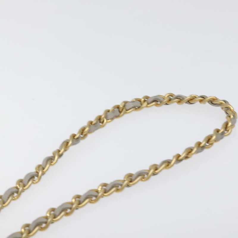 【日本直送】香奈兒 (CHANEL) Matelasse 鏈條錢包單肩包 羊皮 灰色 金 CC 標誌 Auth 128807SAM-13