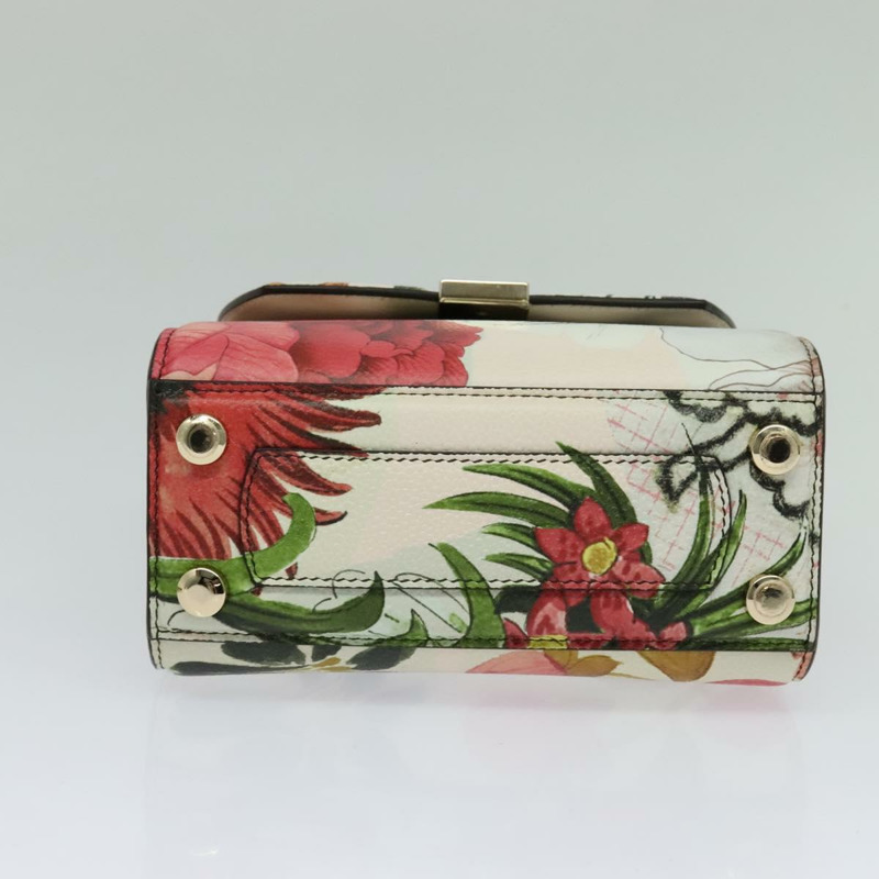 【日本直送】Salvatore Ferragamo Gancini 鏈條手提包 皮革 2way 粉金配色 Auth 131645SM-8