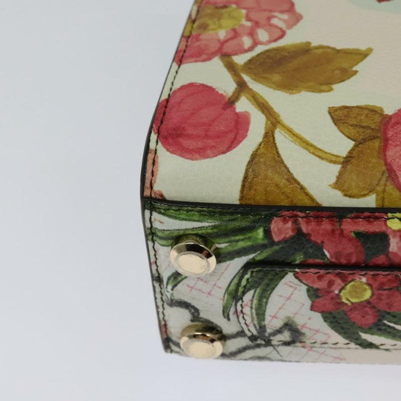 【日本直送】Salvatore Ferragamo Gancini 鏈條手提包 皮革 2way 粉金配色 Auth 131645SM-11