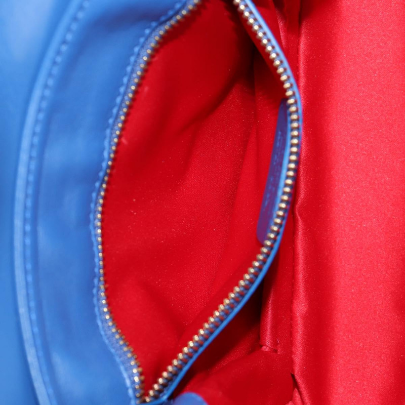 【日本直送】Salvatore Ferragamo Gancini 鏈條單肩包，皮革材質，藍色金色，正品，貨號 131644SM-24