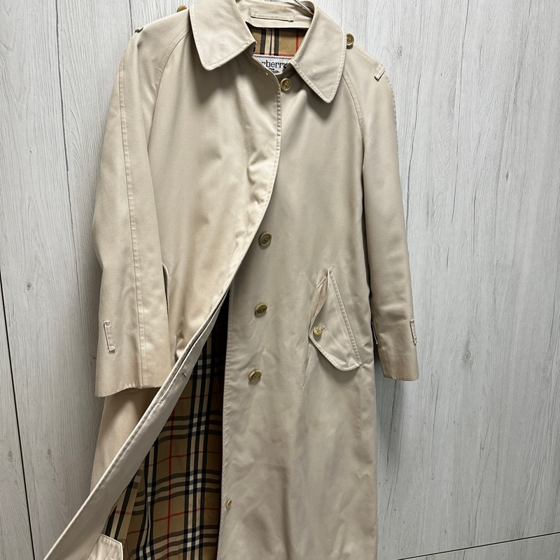 Burberry 經典格紋長款風衣-1