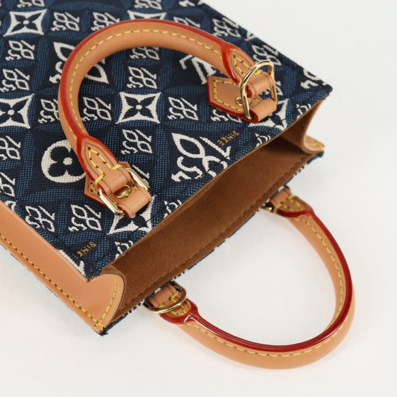 【日本直送】路易威登 (LOUIS VUITTON) 二手 Petit Sac Plat 2way 海軍藍手提包 M80288 正品 132611SAM-5