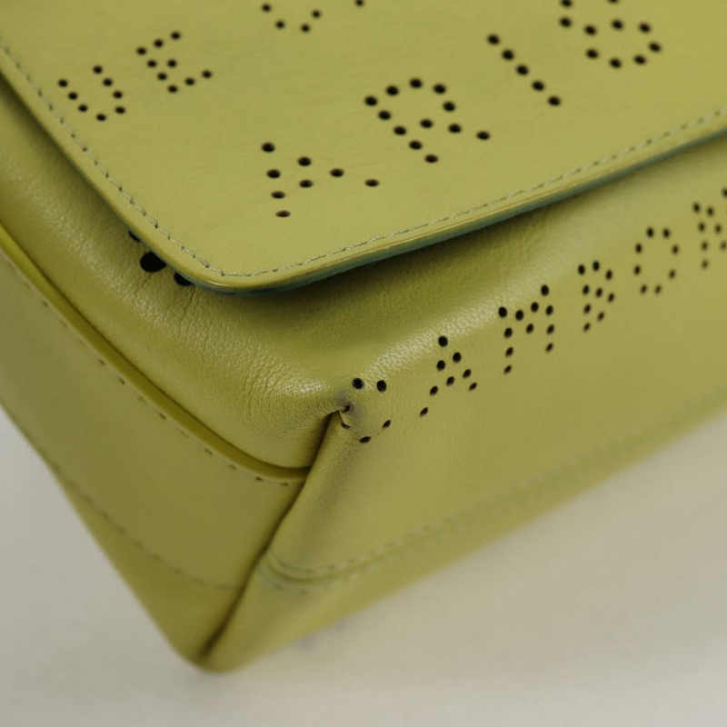 【日本直送】香奈兒 (CHANEL) 鏈條肩背包，皮革材質，黃色，雙C標誌，貨號 130486SM-7