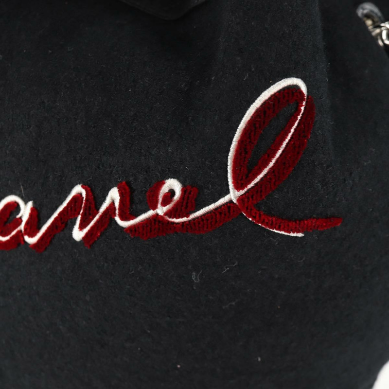 【日本直送】香奈兒 (CHANEL) 雙色肩背包，羊毛皮革，黑色，CC標誌，貨號130048SM-19