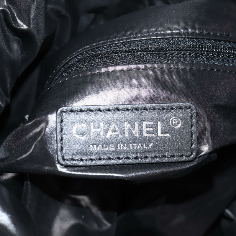 【日本直送】香奈兒 (CHANEL) 雙色肩背包，羊毛皮革，黑色，CC標誌，貨號130048SM-24