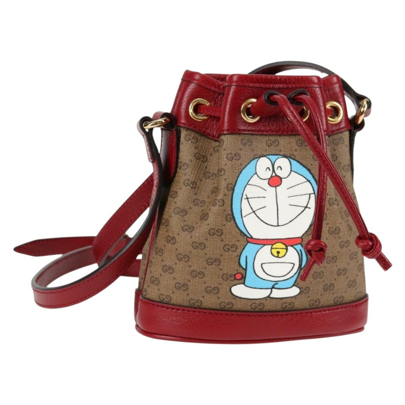 【日本直送】GUCCI Micro GG Supreme Doraemon 聯名手袋 PVC 米色 647801 正品 131783SM-0