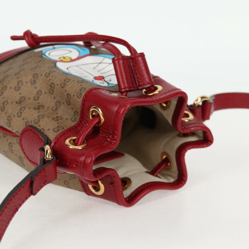 【日本直送】GUCCI Micro GG Supreme Doraemon 聯名手袋 PVC 米色 647801 正品 131783SM-5