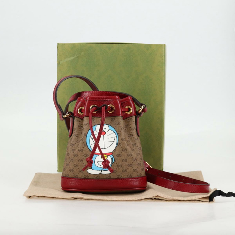 【日本直送】GUCCI Micro GG Supreme Doraemon 聯名手袋 PVC 米色 647801 正品 131783SM-11