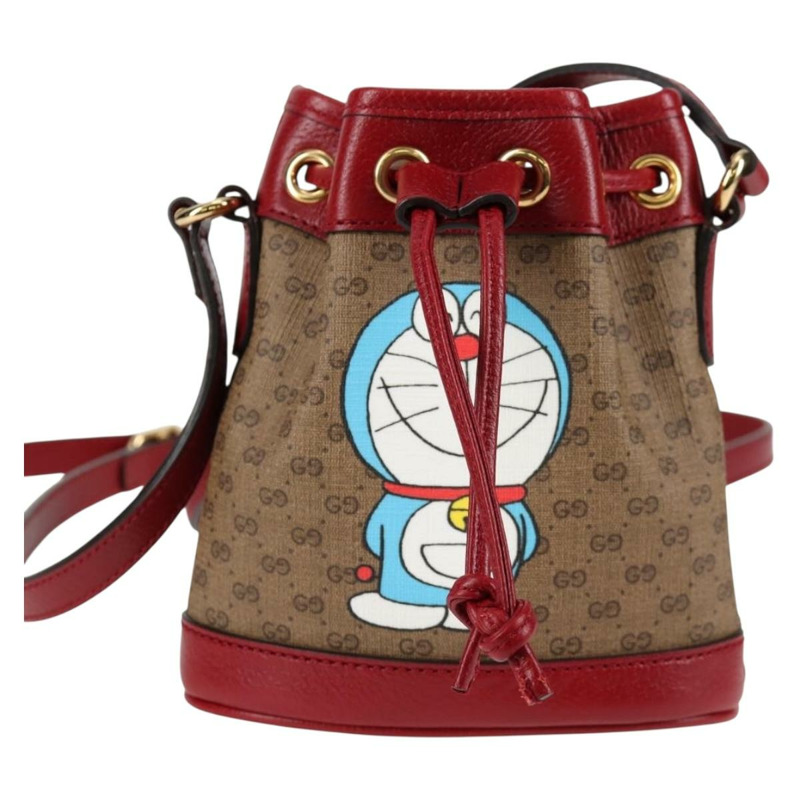 【日本直送】GUCCI Micro GG Supreme Doraemon 聯名手袋 PVC 米色 647801 正品 131783SM-13