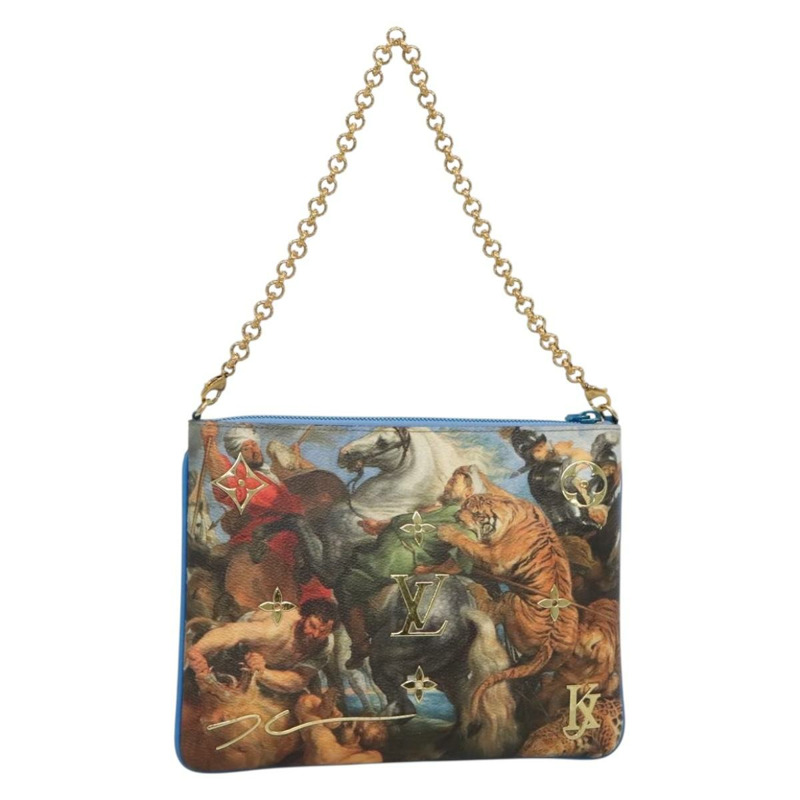 【日本直送】路易威登 Celty Pochette Plat Pouch Koons Rubens M64617 LV Auth 132961SM-0