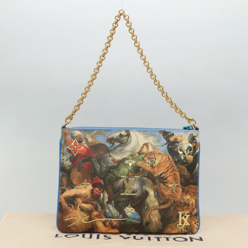 【日本直送】路易威登 Celty Pochette Plat Pouch Koons Rubens M64617 LV Auth 132961SM-11