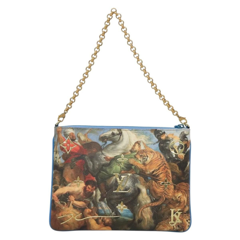 【日本直送】路易威登 Celty Pochette Plat Pouch Koons Rubens M64617 LV Auth 132961SM-12