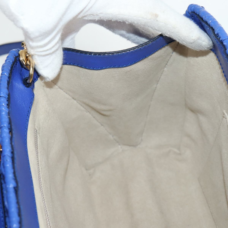 【日本直送】Salvatore Ferragamo Gancini 手提包，藤編兩用款，藍金配色，正品，貨號 135631SAV-24