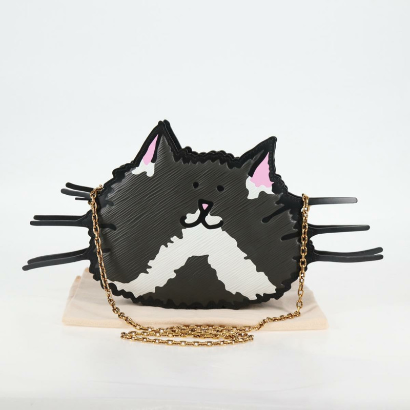 【日本直送】路易威登 Epi Monogram 貓臉手拿包 灰色 LV 正品 133624SA-11