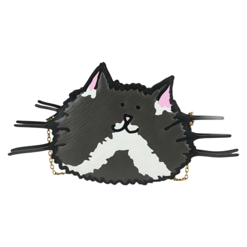 【日本直送】路易威登 Epi Monogram 貓臉手拿包 灰色 LV 正品 133624SA-12