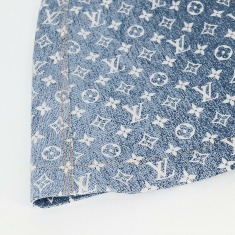 【日本直送】路易威登 Monogram Jaguar A 字裙 牛仔布 34 藍色 1A9NK9 LV 正品 133644SAM-3