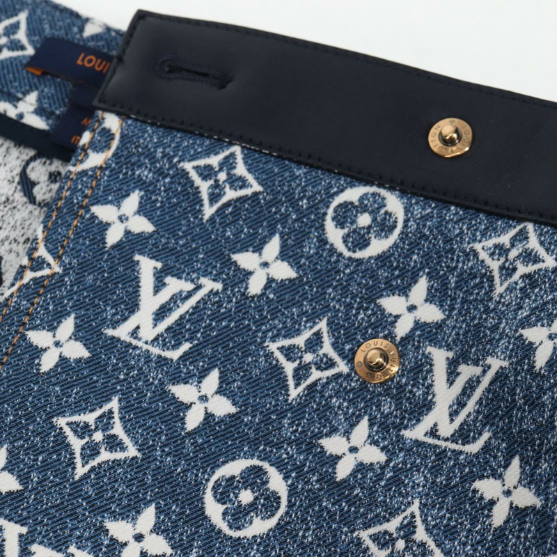 【日本直送】路易威登 Monogram Jaguar A 字裙 牛仔布 34 藍色 1A9NK9 LV 正品 133644SAM-13