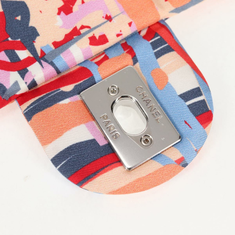 【日本直送】香奈兒 (CHANEL) 絎縫鏈條單背包 尼龍材質 橘色 銀色 CC 標誌 Auth 132851SM-9