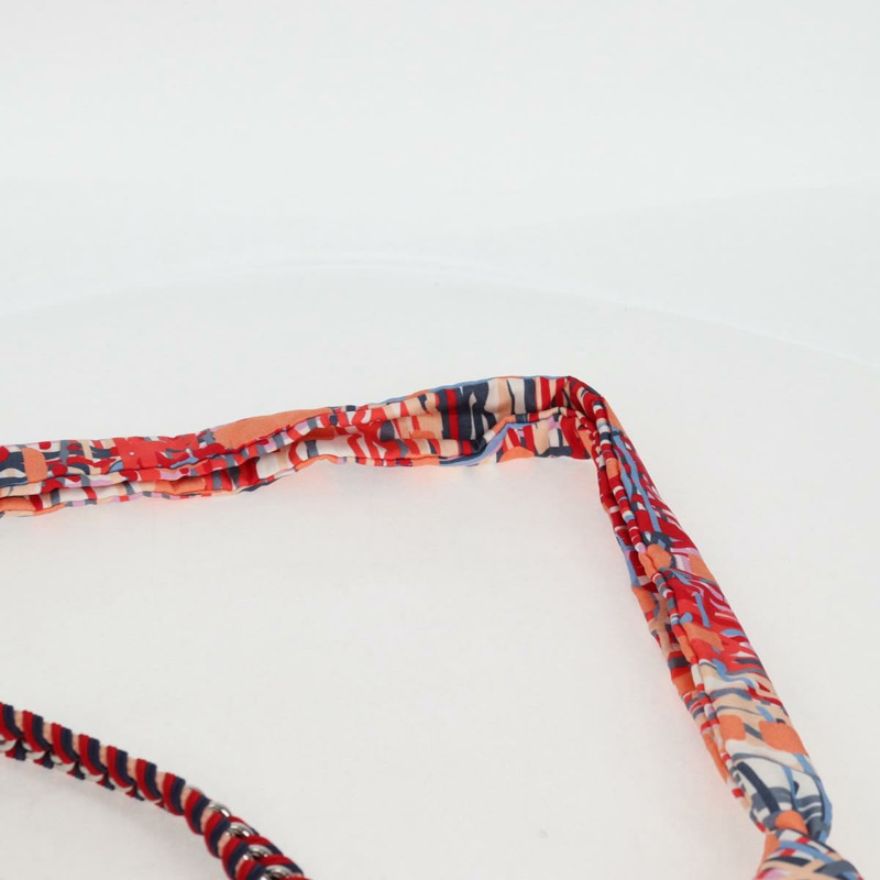 【日本直送】香奈兒 (CHANEL) 絎縫鏈條單背包 尼龍材質 橘色 銀色 CC 標誌 Auth 132851SM-14