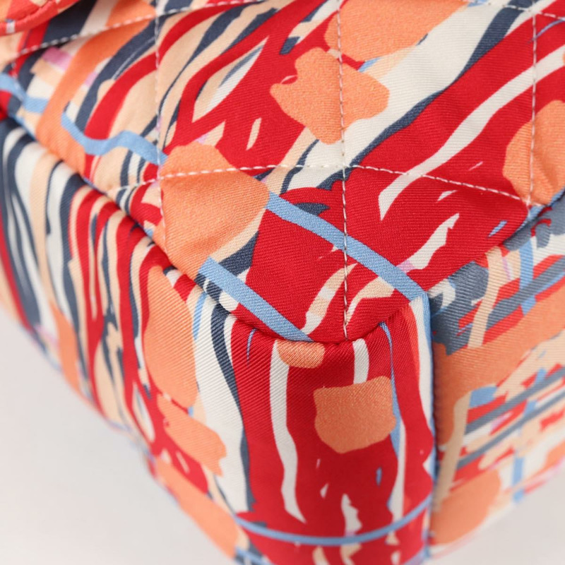 【日本直送】香奈兒 (CHANEL) 絎縫鏈條單背包 尼龍材質 橘色 銀色 CC 標誌 Auth 132851SM-15