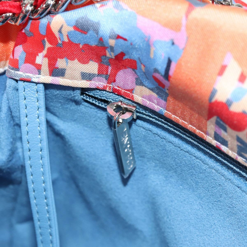 【日本直送】香奈兒 (CHANEL) 絎縫鏈條單背包 尼龍材質 橘色 銀色 CC 標誌 Auth 132851SM-25