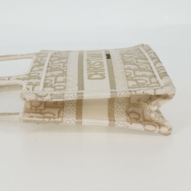 【日本直送】Christian Dior Trotter帆布書本手袋 白色帆布 正品 136735SAM-2