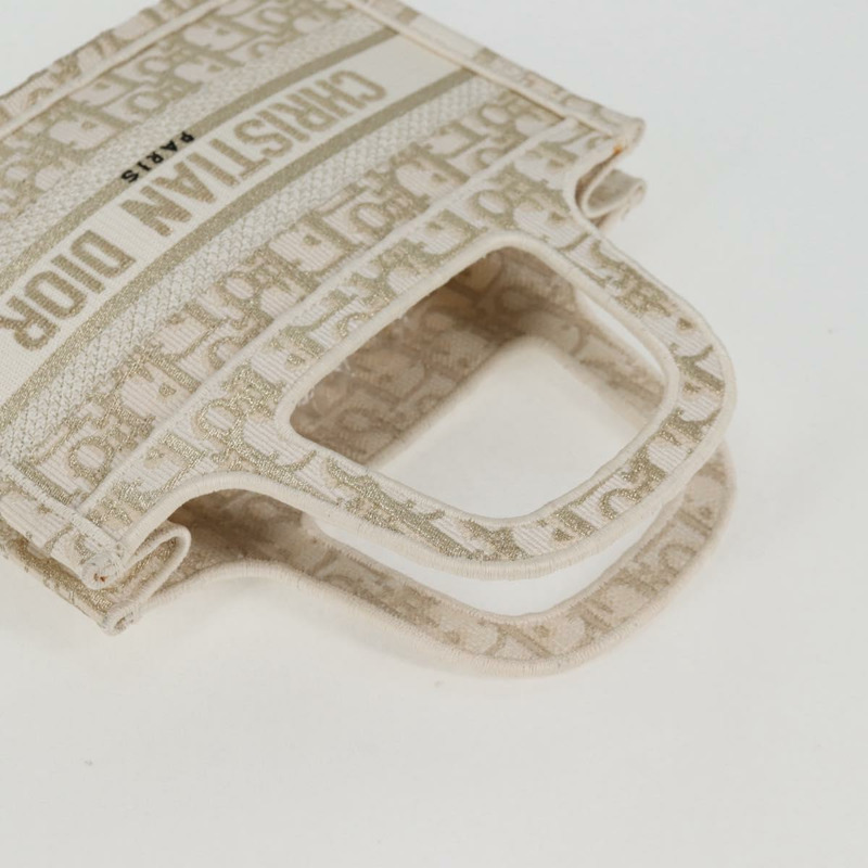 【日本直送】Christian Dior Trotter帆布書本手袋 白色帆布 正品 136735SAM-5