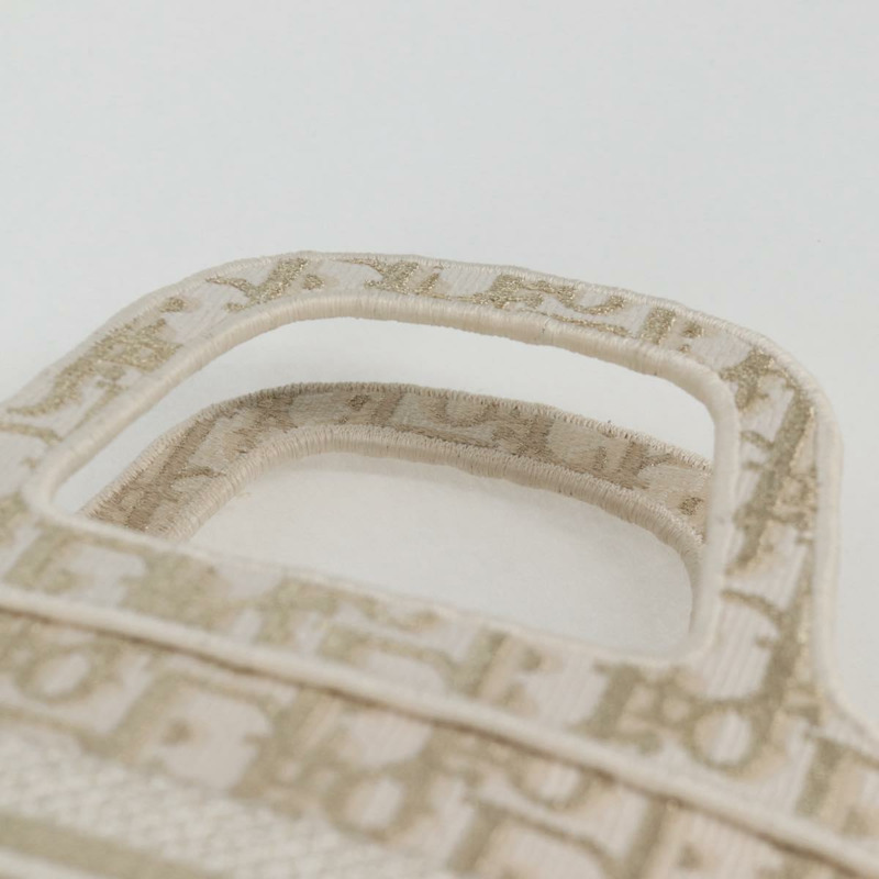 【日本直送】Christian Dior Trotter帆布書本手袋 白色帆布 正品 136735SAM-13