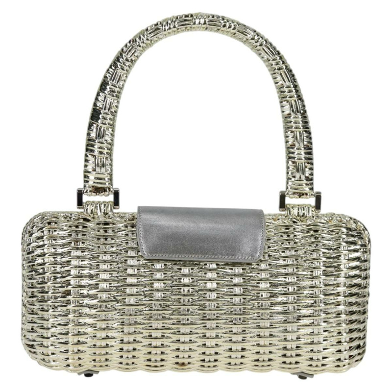 【日本直送】Salvatore Ferragamo Gancini 手提包 藤編 金色 正品 137497SAV-1