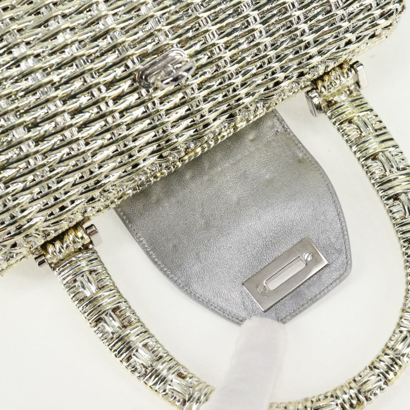 【日本直送】Salvatore Ferragamo Gancini 手提包 藤編 金色 正品 137497SAV-9