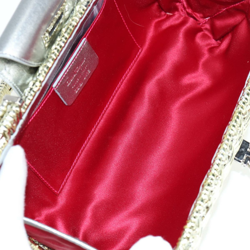 【日本直送】Salvatore Ferragamo Gancini 手提包 藤編 金色 正品 137497SAV-10