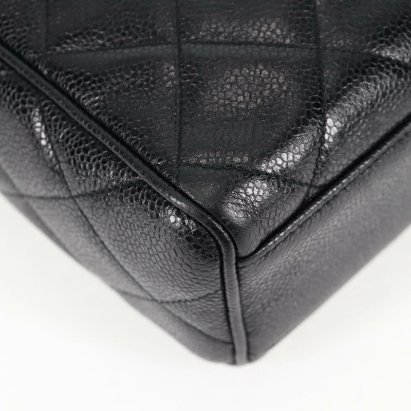 【日本直送】香奈兒 (CHANEL) Matelasse 單肩包 魚子醬皮 黑色 金 CC 標誌 正品 yk19085V-14