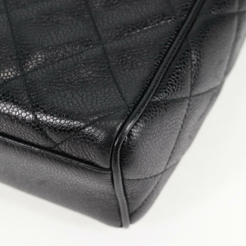 【日本直送】香奈兒 (CHANEL) Matelasse 單肩包 魚子醬皮 黑色 金 CC 標誌 正品 yk19085V-15