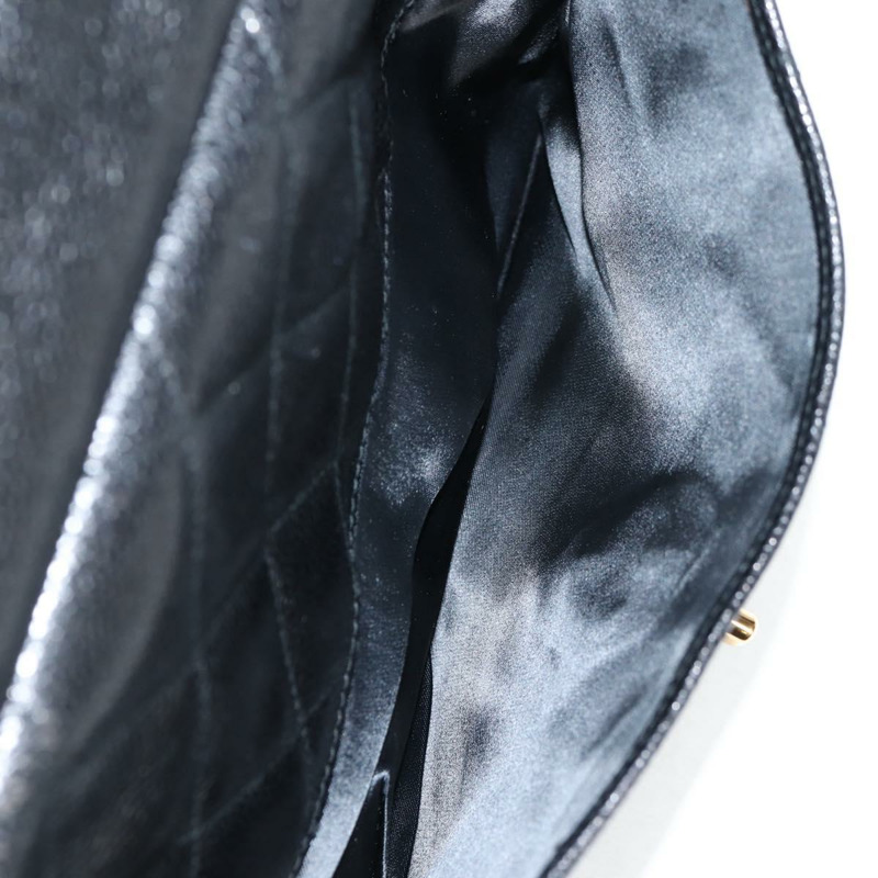 【日本直送】香奈兒 (CHANEL) Matelasse 單肩包 魚子醬皮 黑色 金 CC 標誌 正品 yk19085V-20