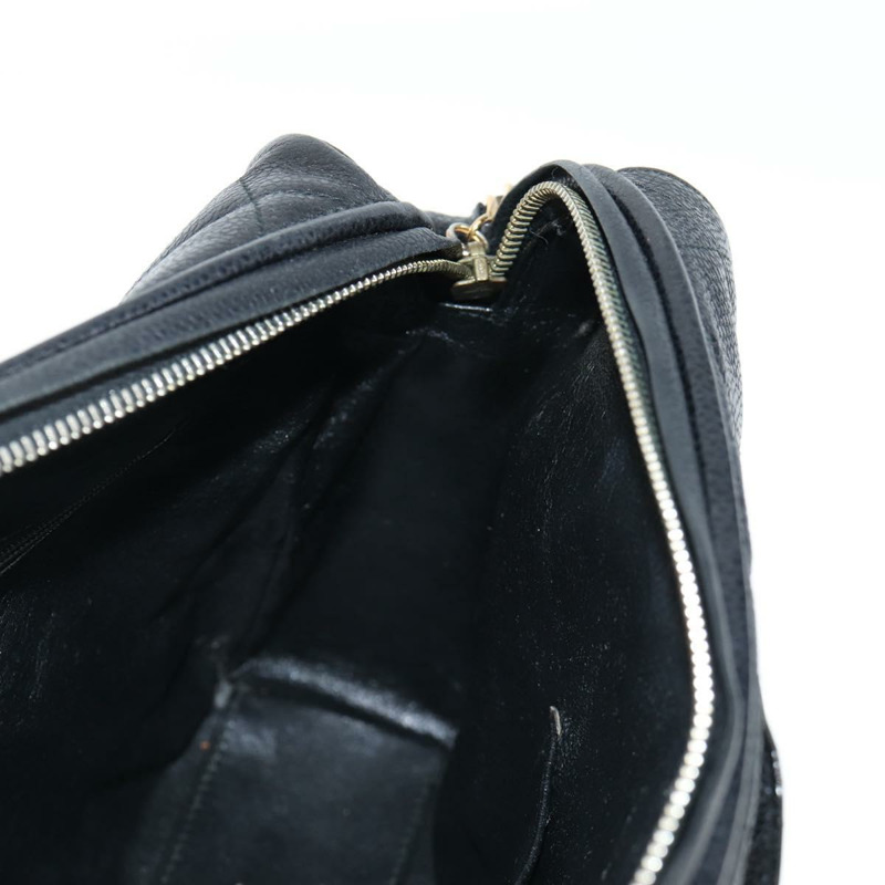 【日本直送】香奈兒 (CHANEL) Matelasse 單肩包 魚子醬皮 黑色 金 CC 標誌 正品 yk19085V-22